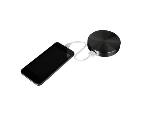 Универсальный аккумулятор "UFO" (6000mAh) в подарочной коробке, черный,8,6х1,5 см,металл