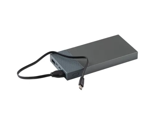 Универсальный аккумулятор "Slim Pro" (10000mAh),серый, 13,8х6,7х1,5 см,пластик,металл