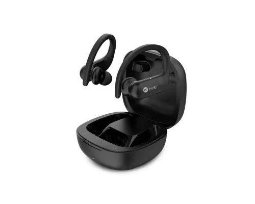 Наушники беспроводные с зарядным боксом HIPER TWS SPORT V2, цвет черный Наушники беспроводные с зарядным боксом HIPER TWS SPORT V2, цвет черный