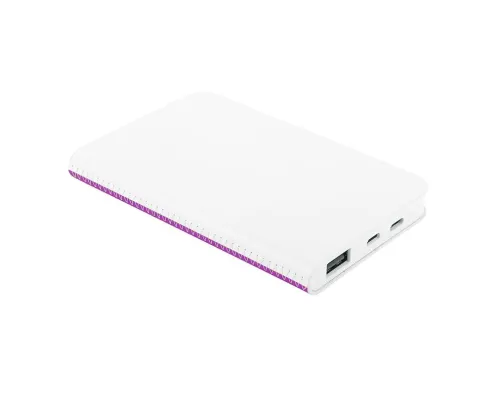Универсальный аккумулятор "Franki" (4000mAh),белый с фиолетовым, 7,5х12,1х1,1см