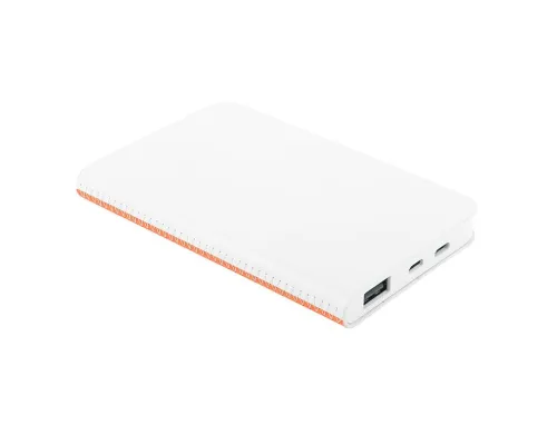 Универсальный аккумулятор "Franki (4000mAh),белый с оранжевым, 7,5х12,1х1,1см