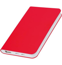 Универсальный аккумулятор "Silki" (4000mAh),красный, 7,5х12,1х1,1см, искусственная кожа,плас