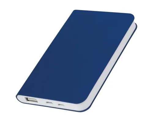 Универсальный аккумулятор "Silki" (4000mAh),темно-синий, 7,5х12,1х1,1см, искусственная кожа,