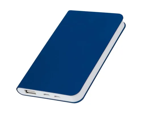 Универсальный аккумулятор "Softi" (4000mAh), темно-синий, 7,5х12,1х1,1см, искусственная кожа