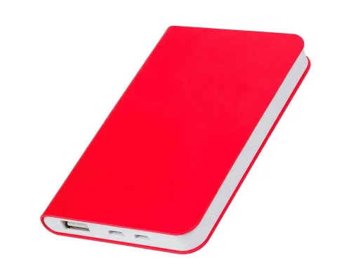 Универсальный аккумулятор "Softi" (4000mAh),красный, 7,5х12,1х1,1см, искусственная кожа,пл