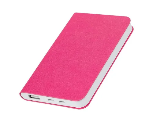 Универсальный аккумулятор "Softi" (4000mAh),розовый, 7,5х12,1х1,1см, искусственная кожа,плас