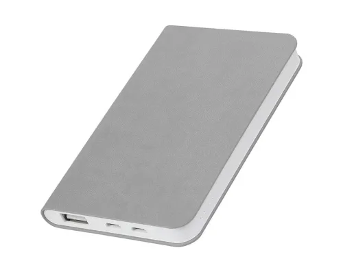 Универсальный аккумулятор "Softi" (4000mAh),серый, 7,5х12,1х1,1см, искусственная кожа,пласти