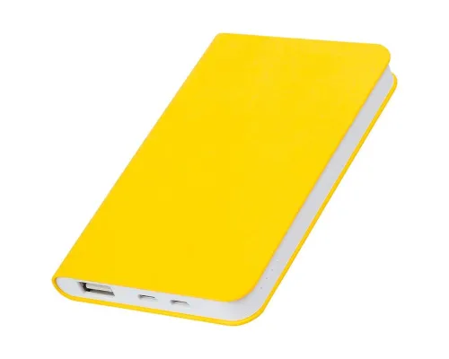 Универсальный аккумулятор "Softi" (4000mAh),желтый, 7,5х12,1х1,1см, искусственная кожа,пласт