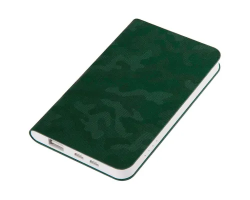 Универсальный аккумулятор "Tabby" (4000mAh), зеленый, 7,5х12,1х1,1см