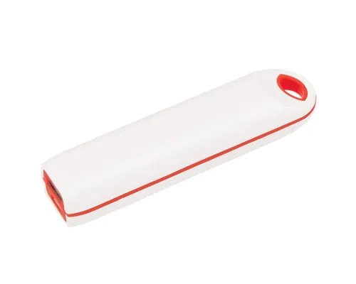 Универсальный аккумулятор "Timber" (2000mAh),белый с красным, 11х2,1х2,4 см,пластик