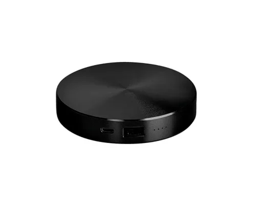 Универсальный аккумулятор "UFO" (6000mAh) в подарочной коробке, черный,8,6х1,5 см,металл