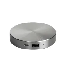 Универсальный аккумулятор "UFO" (6000mAh) в подарочной коробке,темно-серый,8,6х1,5 см,металл