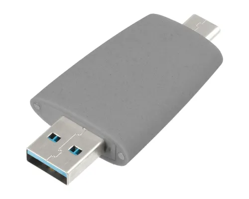 Флешка Pebble Type-C, USB 3.0, серая, 16 Гб Флешка Pebble Type-C, USB 3.0, серая, 16 Гб