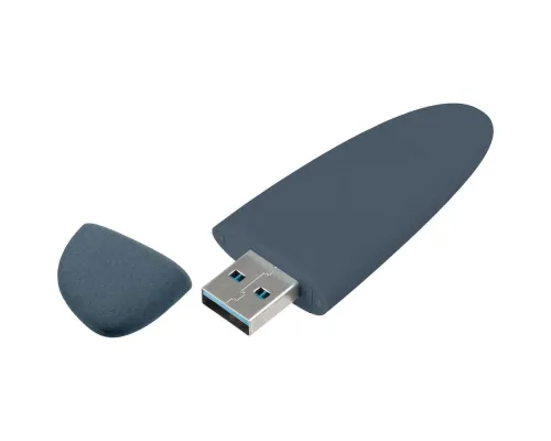 Флешка Pebble Type-C, USB 3.0, серо-синяя, 32 Гб Флешка Pebble Type-C, USB 3.0, серо-синяя, 32 Гб