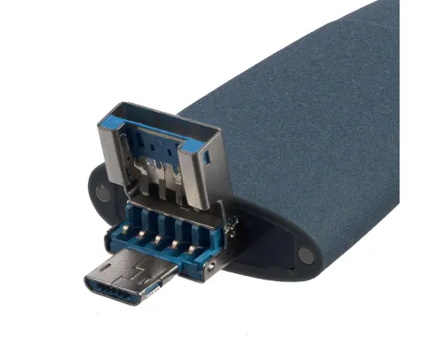 Флешка Pebble Universal, USB 3.0, серо-синяя, 32 Гб Флешка Pebble Universal, USB 3.0, серо-синяя, 32 Гб
