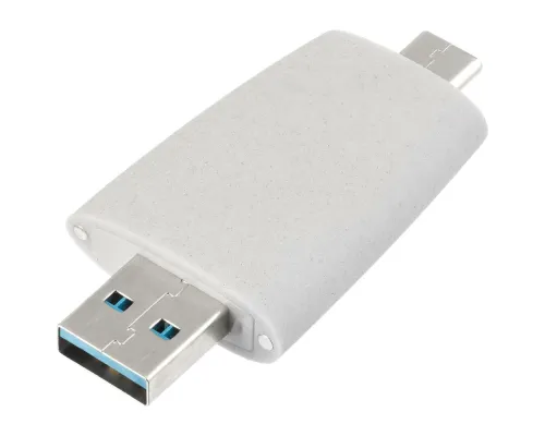 Флешка Pebble Type-C, USB 3.0, светло-серая, 32 Гб Флешка Pebble Type-C, USB 3.0, светло-серая, 32 Гб