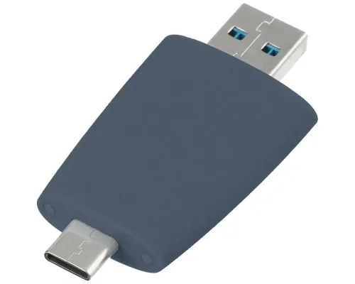 Флешка Pebble Type-C, USB 3.0, серо-синяя, 32 Гб Флешка Pebble Type-C, USB 3.0, серо-синяя, 32 Гб