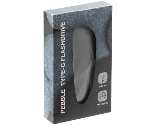 Флешка Pebble Type-C, USB 3.0, серая, 32 Гб Флешка Pebble Type-C, USB 3.0, серая, 32 Гб