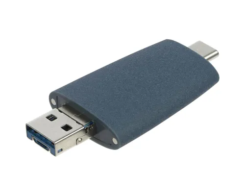 Флешка Pebble Universal, USB 3.0, серо-синяя, 32 Гб Флешка Pebble Universal, USB 3.0, серо-синяя, 32 Гб