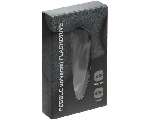 Флешка Pebble Universal, USB 3.0, черная, 32 Гб Флешка Pebble Universal, USB 3.0, черная, 32 Гб