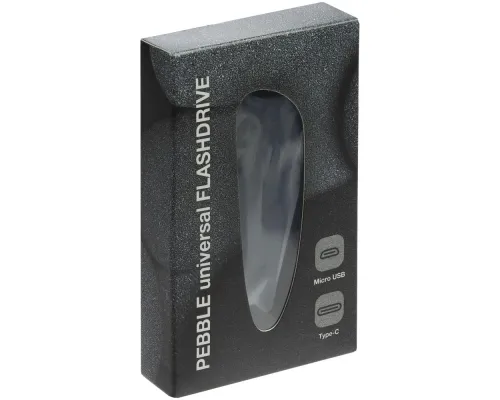 Флешка Pebble Universal, USB 3.0, серо-синяя, 32 Гб Флешка Pebble Universal, USB 3.0, серо-синяя, 32 Гб