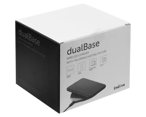 Кружка с подогревом и беспроводной зарядкой dualBase, белая Кружка с подогревом и беспроводной зарядкой dualBase, белая