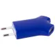 Сетевое зарядное устройство Uniscend Double USB, синее