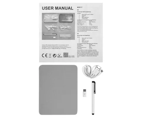 Набор с наушниками и Type-C адаптером OnTheGo, черный Набор с наушниками и Type-C адаптером OnTheGo, черный
