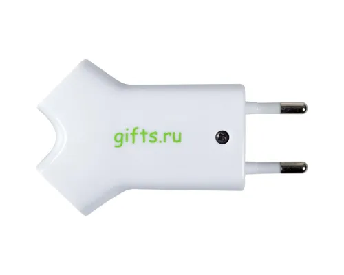 Сетевое зарядное устройство Uniscend Double USB, белое Сетевое зарядное устройство Uniscend Double USB, белое