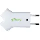 Сетевое зарядное устройство Uniscend Double USB, белое