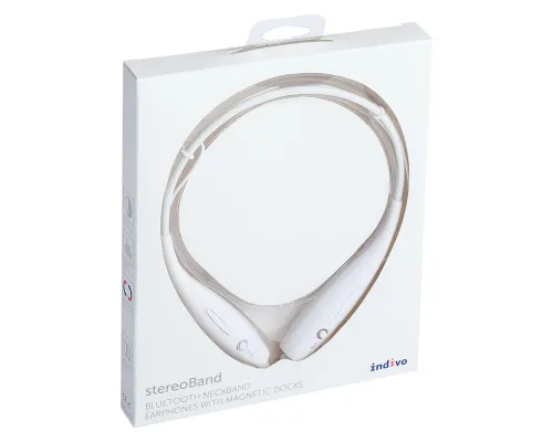 Bluetooth наушники stereoBand, белые Bluetooth наушники stereoBand, белые