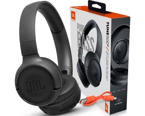 Беспроводные наушники JBL T500BT, черные Беспроводные наушники JBL T500BT, черные
