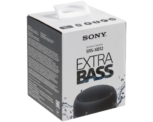 Беспроводная колонка Sony SRS-XB12, черная Беспроводная колонка Sony SRS-XB12, черная