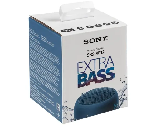 Беспроводная колонка Sony SRS-XB12, синяя Беспроводная колонка Sony SRS-XB12, синяя