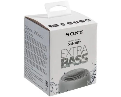 Беспроводная колонка Sony SRS-XB12, серая Беспроводная колонка Sony SRS-XB12, серая