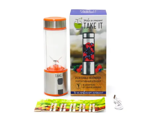 Портативный блендер Take It X4, оранжевый