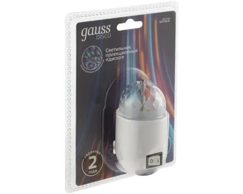 Проекционный светильник Gauss Disco, настенный, белый Проекционный светильник Gauss Disco, настенный, белый