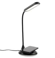 Лампа с беспроводной зарядкой Bright Helper, черная