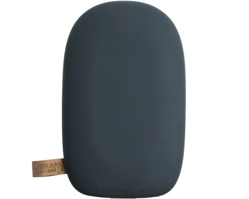 Аккумулятор с беспроводной зарядкой Pebble Wireless 9000 мАч, серо-синий