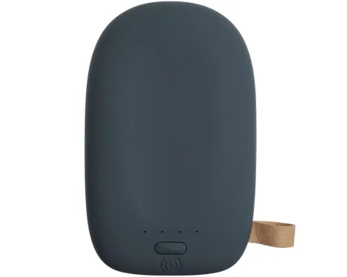 Аккумулятор с беспроводной зарядкой Pebble Wireless 9000 мАч, серо-синий