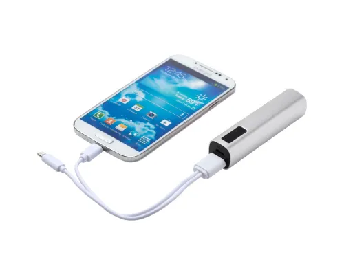 Внешний аккумулятор Easy Metal 2200 мАч, серебристый Внешний аккумулятор Easy Metal 2200 мАч, серебристый