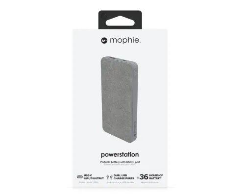 Внешний аккумулятор Mophie Powerstation 10000 мАч, серый Внешний аккумулятор Mophie Powerstation 10000 мАч, серый