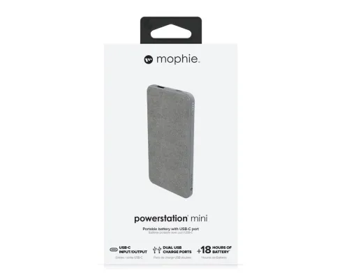 Внешний аккумулятор Mophie Powerstation Mini 5000 мАч, серый Внешний аккумулятор Mophie Powerstation Mini 5000 мАч, серый