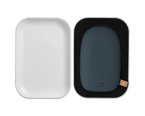 Аккумулятор с беспроводной зарядкой Pebble Wireless 9000 мАч, серо-синий