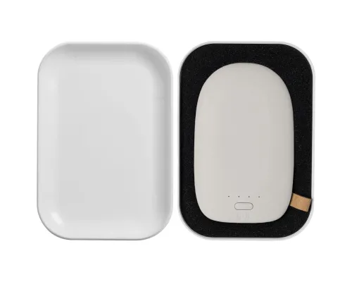 Аккумулятор с беспроводной зарядкой Pebble Wireless 9000 мАч, светло-серый