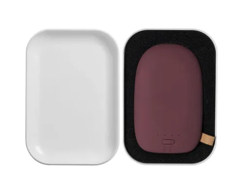 Аккумулятор с беспроводной зарядкой Pebble Wireless 9000 мАч, винный Аккумулятор с беспроводной зарядкой Pebble Wireless 9000 мАч, винный