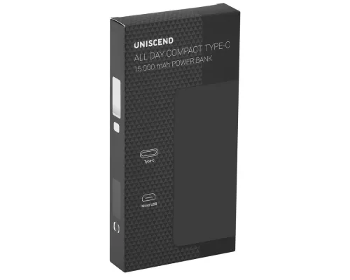 Внешний аккумулятор Uniscend All Day Compact Type-C 15000 мAч, белый Внешний аккумулятор Uniscend All Day Compact Type-C 15000 мAч, белый