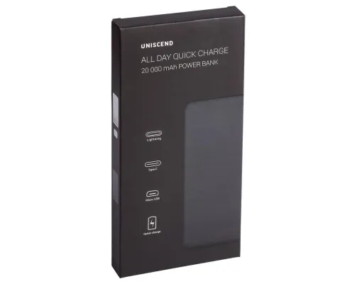Аккумулятор Uniscend All Day Quick Charge 20000 мAч, белый