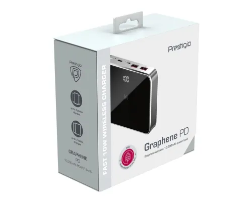 Графеновый аккумулятор Graphene PD, 10000 мАч, черный Графеновый аккумулятор Graphene PD, 10000 мАч, черный