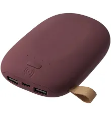 Аккумулятор с беспроводной зарядкой Pebble Wireless 9000 мАч, винный